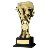 GOLD/BLACK PLASTIC 'WEMBLEY' FIGURE ON BASE (1in CEN) - 7.5in